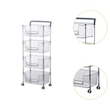 Maxbell Rolling Cart Portable Storage Trolley for Office for Bedroom Kitchen Laundry 4 Layer