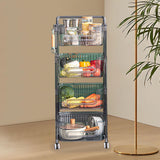 Maxbell Rolling Cart Portable Storage Trolley for Office for Bedroom Kitchen Laundry 4 Layer
