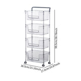 Maxbell Rolling Cart Portable Storage Trolley for Office for Bedroom Kitchen Laundry 4 Layer
