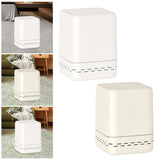 Maxbell Trash Can Household Practical Toilet Storage Bin for Office Bathroom Kitchen White