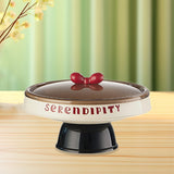 Maxbell Decorative Serving Bowl Round for Kitchen Countertop Restaurant Dining Table black base