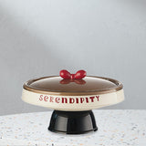 Maxbell Decorative Serving Bowl Round for Kitchen Countertop Restaurant Dining Table black base