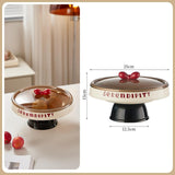 Maxbell Decorative Serving Bowl Round for Kitchen Countertop Restaurant Dining Table black base