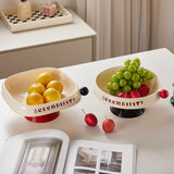 Maxbell Decorative Serving Bowl Round for Kitchen Countertop Restaurant Dining Table black base