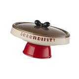 Maxbell Decorative Serving Bowl Round for Kitchen Countertop Restaurant Dining Table red base