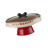 Maxbell Decorative Serving Bowl Round for Kitchen Countertop Restaurant Dining Table red base