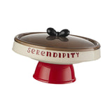 Maxbell Decorative Serving Bowl Round for Kitchen Countertop Restaurant Dining Table red base