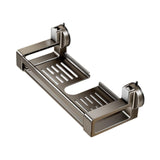 Maxbell Bathroom Shower Shelf Suction Cup Multiuse Self Drain Storage Tray Soap Tray