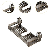 Maxbell Bathroom Shower Shelf Suction Cup Multiuse Self Drain Storage Tray Soap Tray