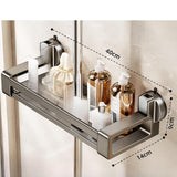 Maxbell Bathroom Shower Shelf Suction Cup Multiuse Self Drain Storage Tray Soap Tray