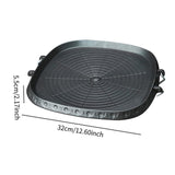 Maxbell Korean Grilling Pan Cookware Heavy Duty Sturdy Black Frying Pan for Yard BBQ