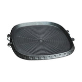 Maxbell Korean Grilling Pan Cookware Heavy Duty Sturdy Black Frying Pan for Yard BBQ