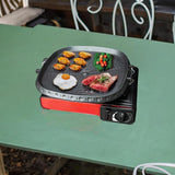 Maxbell Korean Grilling Pan Cookware Heavy Duty Sturdy Black Frying Pan for Yard BBQ
