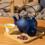 Maxbell Ceramic Teapot with Warmer Tea Kettle with Infuser for Home Tea House Picnic