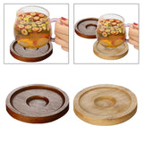 Maxbell 10x Whiskey Glasses Coasters Insulation Pads for Dinnerware Fridge Household Brown