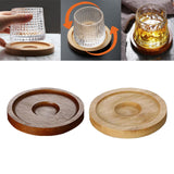 Maxbell 10x Whiskey Glasses Coasters Insulation Pads for Dinnerware Fridge Household Brown