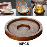 Maxbell 10x Whiskey Glasses Coasters Insulation Pads for Dinnerware Fridge Household Brown