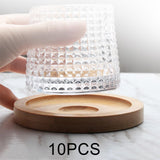 Maxbell 10x Whiskey Glasses Coasters Insulation Pads for Dinnerware Fridge Household Yellow