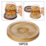 Maxbell 10x Whiskey Glasses Coasters Insulation Pads for Dinnerware Fridge Household Yellow