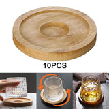 Maxbell 10x Whiskey Glasses Coasters Insulation Pads for Dinnerware Fridge Household Yellow