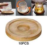 Maxbell 10x Whiskey Glasses Coasters Insulation Pads for Dinnerware Fridge Household Yellow