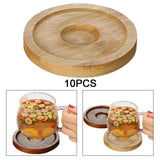 Maxbell 10x Whiskey Glasses Coasters Insulation Pads for Dinnerware Fridge Household Yellow