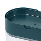 Maxbell Soap Dispenser and Sponge Holder Manual Storage Container Liquid Pump Bottle dark green