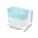 Maxbell Soap Dispenser and Sponge Holder Manual Storage Container Liquid Pump Bottle pink