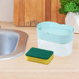 Maxbell Soap Dispenser and Sponge Holder Manual Storage Container Liquid Pump Bottle pink