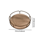 Maxbell Wood Turntable Tray Rotating Spice Rack Organizer for Cabinet Desktop Pantry 10 Inch