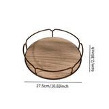 Maxbell Wood Turntable Tray Rotating Spice Rack Organizer for Cabinet Desktop Pantry 11 Inch