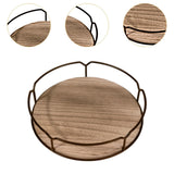 Maxbell Wood Turntable Tray Rotating Spice Rack Organizer for Cabinet Desktop Pantry 11 Inch