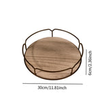 Maxbell Wood Turntable Tray Rotating Spice Rack Organizer for Cabinet Desktop Pantry 12 Inch