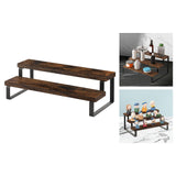 Maxbell Seasoning Rack Tiered Display Riser Stand for Kitchen Cupboard Baking Supply 2 layer