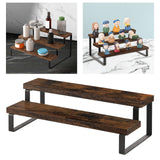 Maxbell Seasoning Rack Tiered Display Riser Stand for Kitchen Cupboard Baking Supply 2 layer