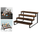 Maxbell Seasoning Rack Tiered Display Riser Stand for Kitchen Cupboard Baking Supply 4 layer