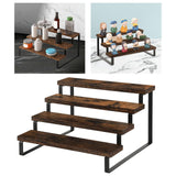 Maxbell Seasoning Rack Tiered Display Riser Stand for Kitchen Cupboard Baking Supply 4 layer