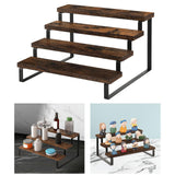 Maxbell Seasoning Rack Tiered Display Riser Stand for Kitchen Cupboard Baking Supply 4 layer