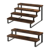 Maxbell Seasoning Rack Tiered Display Riser Stand for Kitchen Cupboard Baking Supply 4 layer