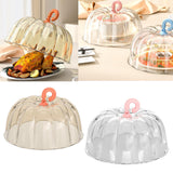 Maxbell Microwave Splatter Cover Kitchen Gadgets Clear Dustproof Food Cover for Bowl Gold Clear