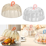 Maxbell Microwave Splatter Cover Kitchen Gadgets Clear Dustproof Food Cover for Bowl Gold Clear