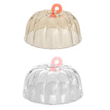 Maxbell Microwave Splatter Cover Kitchen Gadgets Clear Dustproof Food Cover for Bowl Gold Clear