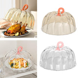 Maxbell Microwave Splatter Cover Kitchen Gadgets Clear Dustproof Food Cover for Bowl Gold Clear