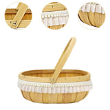 Maxbell Picnic Basket with Handle Kitchen Cabinet Organizer for Camping Beach Snacks S