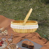 Maxbell Picnic Basket with Handle Kitchen Cabinet Organizer for Camping Beach Snacks S