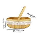 Maxbell Picnic Basket with Handle Kitchen Cabinet Organizer for Camping Beach Snacks S
