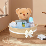 Maxbell Cotton Rope Woven Basket Toy Basket for Cute Toys Bathroom Living Room