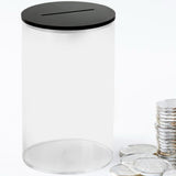 Maxbell Piggy Bank for Adults Money Saving Box for Bedroom Party Favor Festival black lid S
