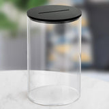 Maxbell Piggy Bank for Adults Money Saving Box for Bedroom Party Favor Festival black lid M
