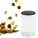 Maxbell Piggy Bank for Adults Money Saving Box for Bedroom Party Favor Festival black lid L
